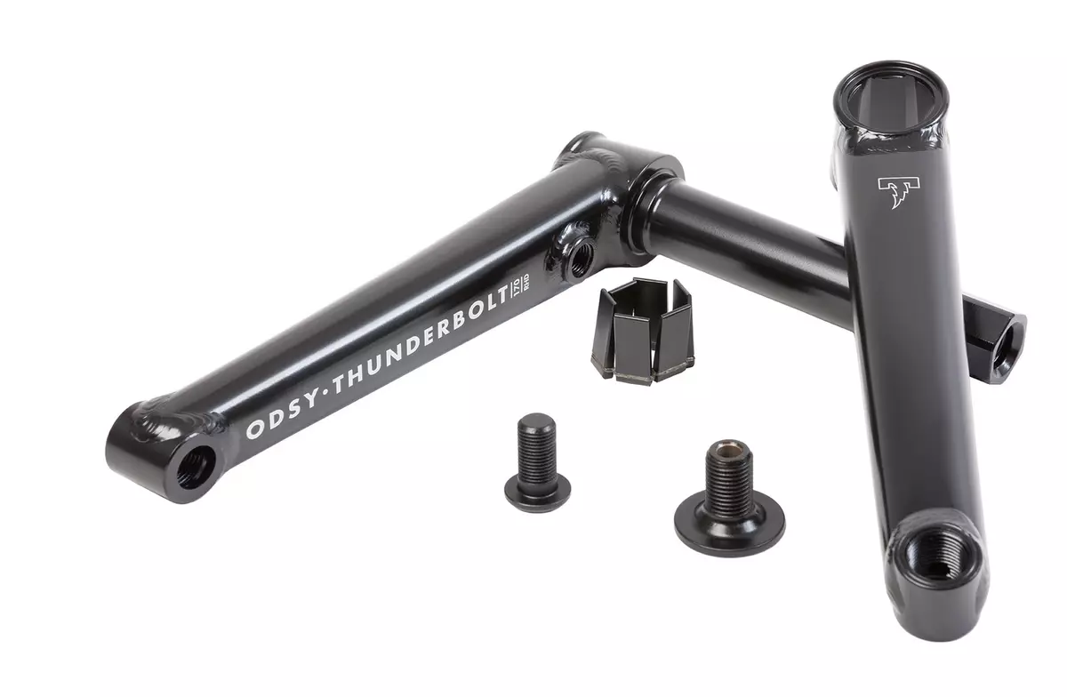 ODYSSEY THUNDERBOLT BMX CRANKS SET 175 LHD BLACK BIKE 22 MM LEFT CRANK 175MM