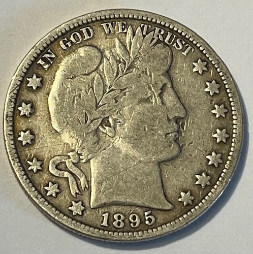 1895-P Barber Half Dollar 50¢ Estate Found Silver Coin