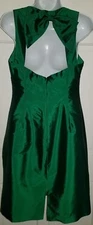 Alfred Sung emerald green silk open bow back cocktail bridesmaid dress. 8