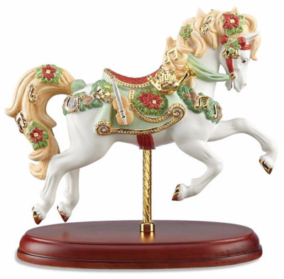Lenox 2016 Christmas Carousel Porcelain Horse Musical Notes Florals 857215 New