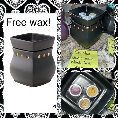 Scentsy CLASSIC CURVE BLACK Warmer + FREE WAX Full Size VERSATILE STYLE Demo | eBay
