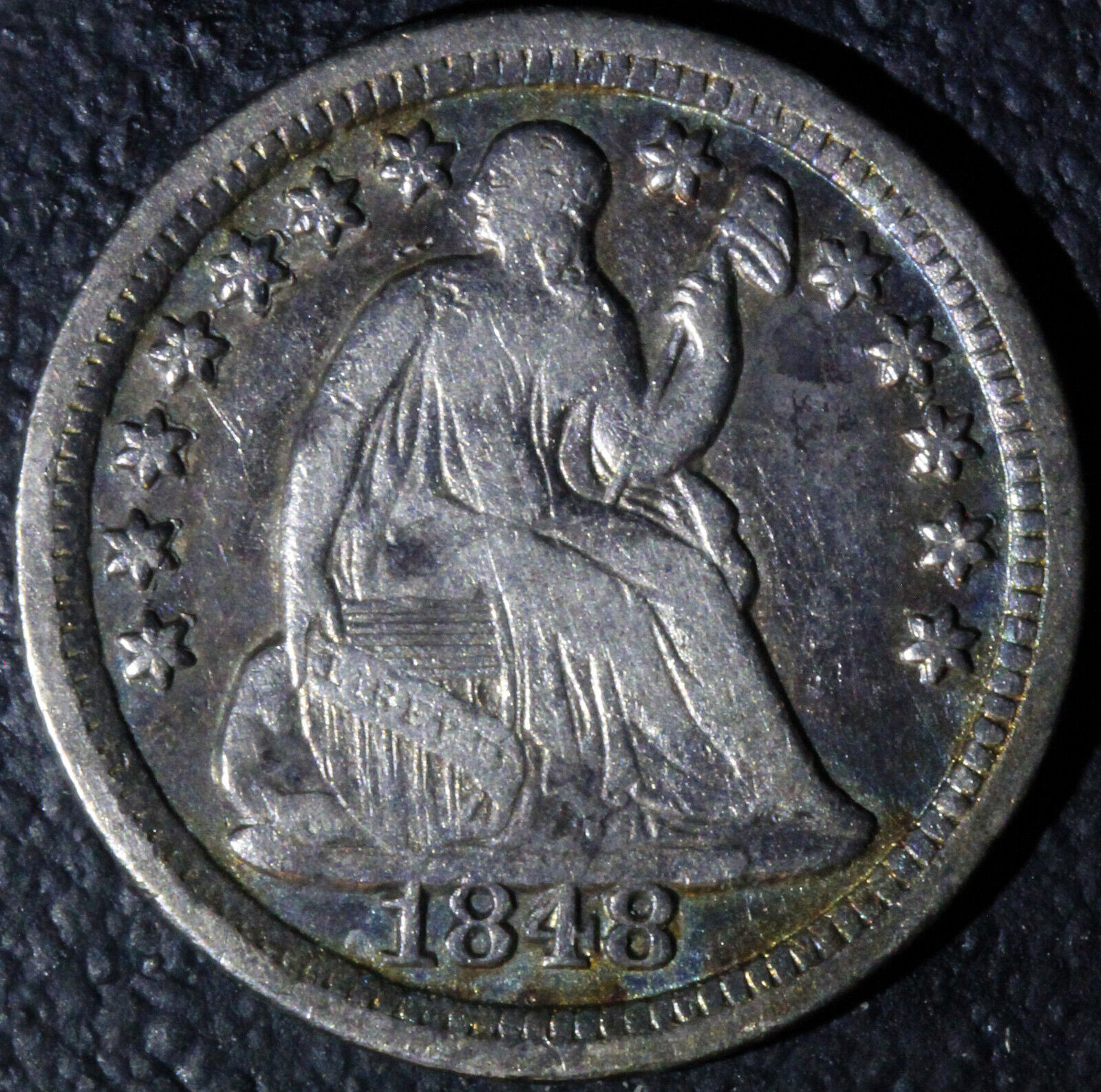 1848 O Seated Liberty Half Dime 5¢ VF