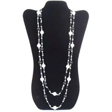 NEW Black Velvet Necklace Jewelry Display Easel 14" H