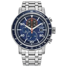 Citizen Men's Sport Casual Chronograph Eco-Drive Silver Watch 44 MM CA0850-59L