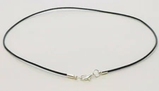 Leather Cord 1.5mm Surfer Choker Necklace with Silver Lobster clasp Unisex- USA