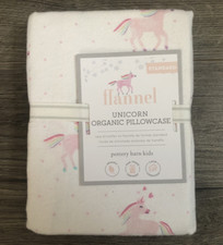 Pottery Barn Kids Flannel Unicorn Pillowcase Standard Size (BRAND NEW)