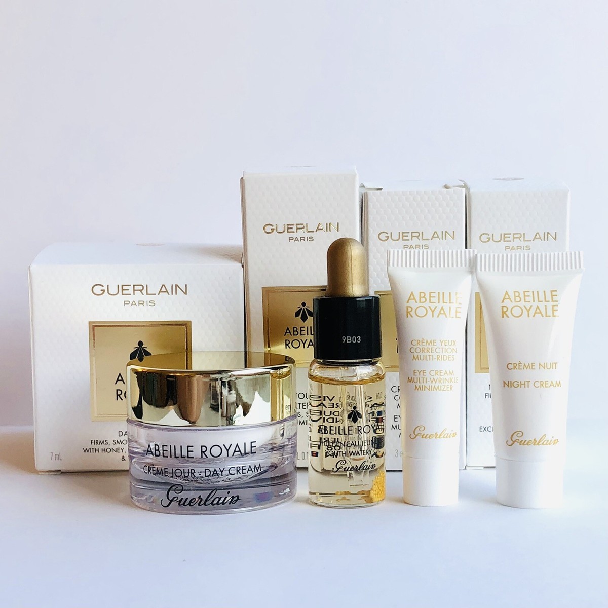 4pc Guerlain Abeille Royale Day / Night / Eye Cream, Youth Watery