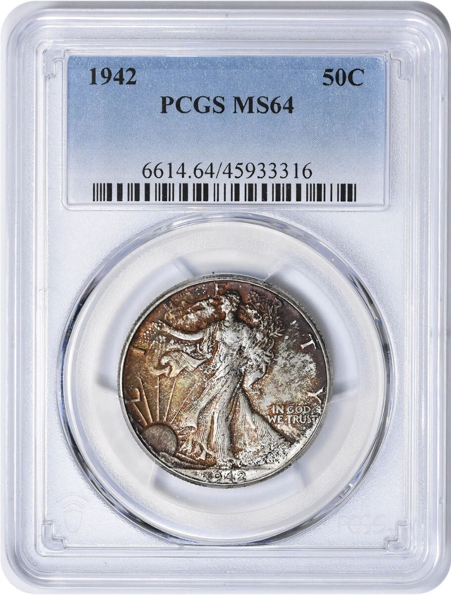 1942 Walking Liberty Silver Half Dollar MS64 PCGS | eBay
