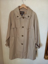 London Fog Women's Single Breasted Hooded Short Trench Coat 1x Uk 18-20 Beige