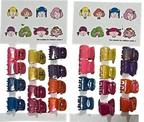 Mini Small Plastic Hair Claw Clamp/clips Pk of 2 X 12 Assorted Colours Accessori - Picture 13 of 46