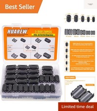5 Values 28 Pcs Black Clip-on Ferrite Ring Core RFI EMI Noise Suppressor Cabl...