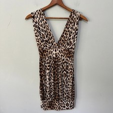 Vintage Twenty One Dress Womens Small Cheetah Print Mini Y2K Indie Sleaze Club