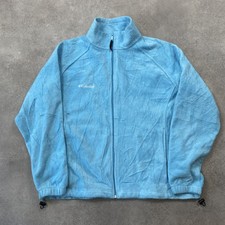 Columbia Fleece Mens XL Full Zip Outdoor Hiking Jacket, Blue