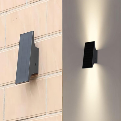 Outdoor Solar Wall Lights, 3000K 700LM, Dimmable, IP65 Waterproof, 1Pcs