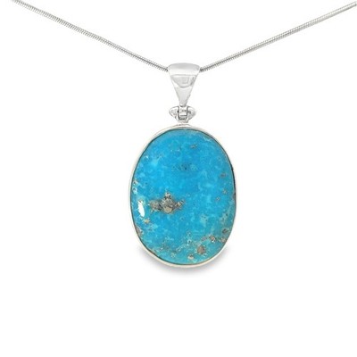 Starborn Nacozari Turquoise Stone Pendant Necklace (22'') Blue