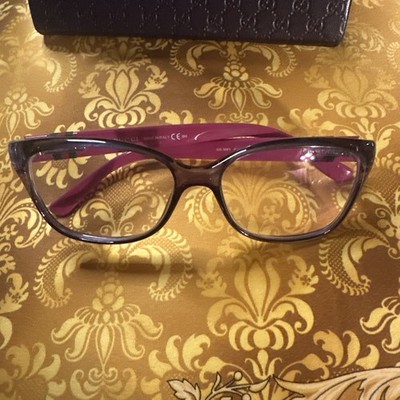Gucci GG Style 3683 Square Havana Gray and Purple Eyeglasses