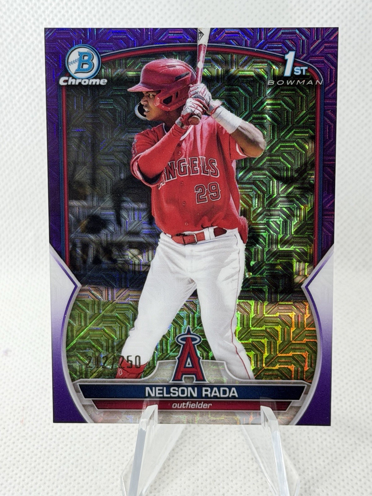 Nelson Rada - 2023 Bowman Chrome #BCP-132 Purple Mojo /250 1st Bowman
