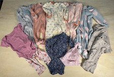 Baby Girl Clothes Lot 0-3 Months Cloud Island Carter s Sleepers Onesies Outfit