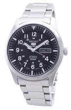 Seiko 5 Sports Automatic SNZG13J1 Mens Watch Stainless Steel Black Dial Analog