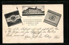 AK Schleswig, Fahnenweihe 1910 des Vereins Regiment von Manstein, Schloss Gotto