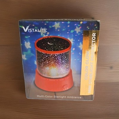Mini Star LED Tabletop Nightlight - Color Changing Light Show 3 Modes Stars Red 
