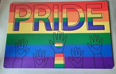 Blechschild PRIDE gender LGBT CSD Demo Ally Regenbogen 🌈 Geschenk Spruch (F95) - Bild 1 von 2