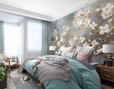 3D Flower Branches A1684 Wallpaper Wall Murals Removable Self-adhesive Amy