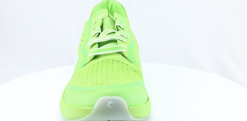 Courser Uno Men's Acid Green Mono Handmade Italian Tennis Shoes New - Picture 11 of 13