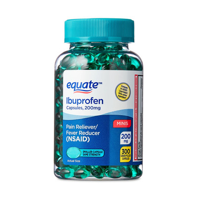 Ibuprofen Mini Liquid Filled Softgel Capsules, 200 Mg, Pain Relief & Fever Reduc