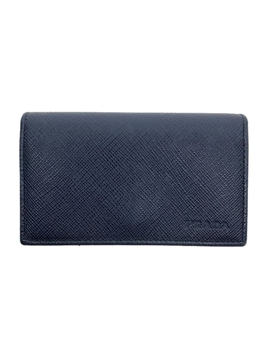 Prada Leather Card Holder in Navy Blue for Men 2MC122