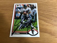 1991 Upper Deck Chris Miller Autographed Football Card Falcons Oregon #193