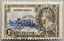 Sierra Leone 1935 Silver Jubilee 1d King George V Freetown Cancel Used Stamp