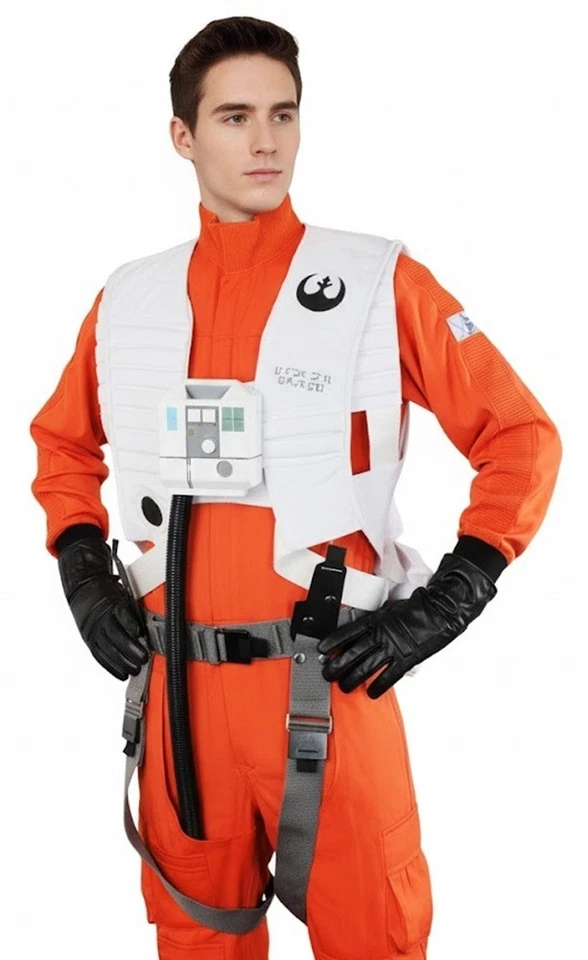 X-Wing Resistencia Piloto Disfraz Mono Pecho Tubo Chaleco Guantes Arnés Accesorios Foto 2 de 4