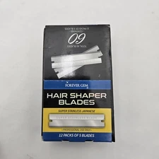 Forever Gem Stainless Steel Japanese Hair Shaper Blades 60 Blades Sealed New Box