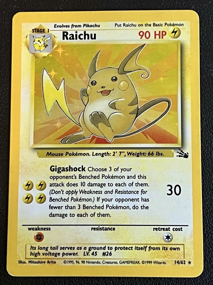 Fossil Raichu Pokémon TCG Individual Collectible Card Game Cards for sale