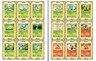 Pokemon Printed Color Place Cards Sheets Uncut - Black and White Set