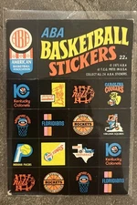 🔥🏀1971 Topps Basketball Stickers #22A ABA Team Logos / RARE Tough Card🏀🔥