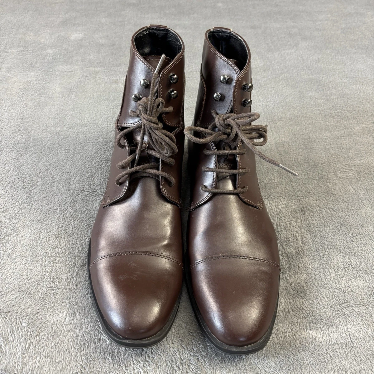 Robert Wayne Footwear Lace Up Brown Boots for Men for Sale 
