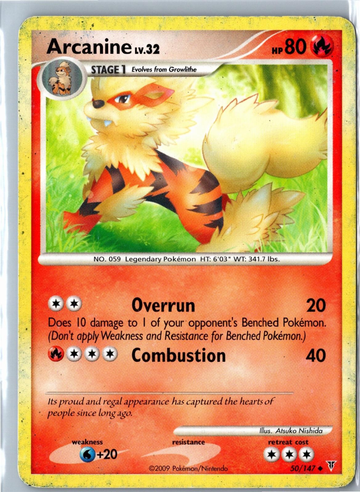 Pokemon Card - Arcanine - Supreme Victors - 50/147 - Uncommon - Damaged