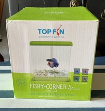 Top Fin Underwater Worlds Fishy Corner Aquarium .5 Gallon Beta Tank GREEN W/LED