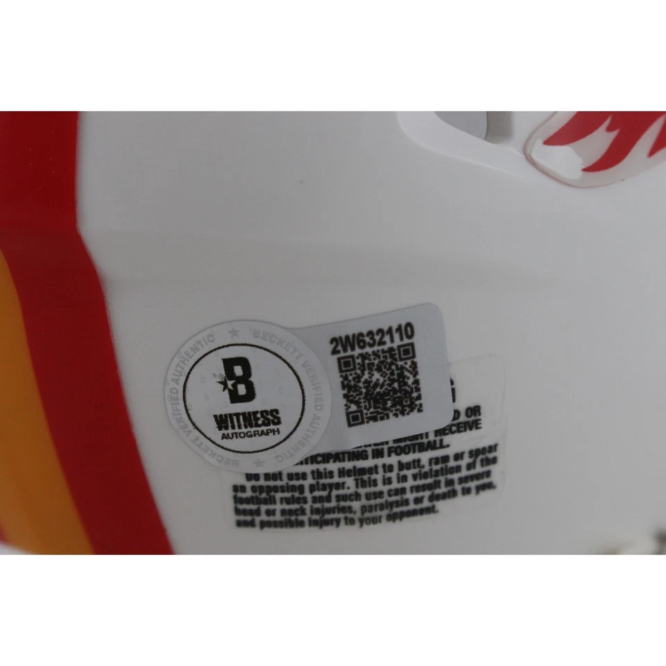 Warren Sapp Autographed/Signed Tampa Bay Buccaneers TB Mini Helmet Beckett 50198 - Image 4 of 4