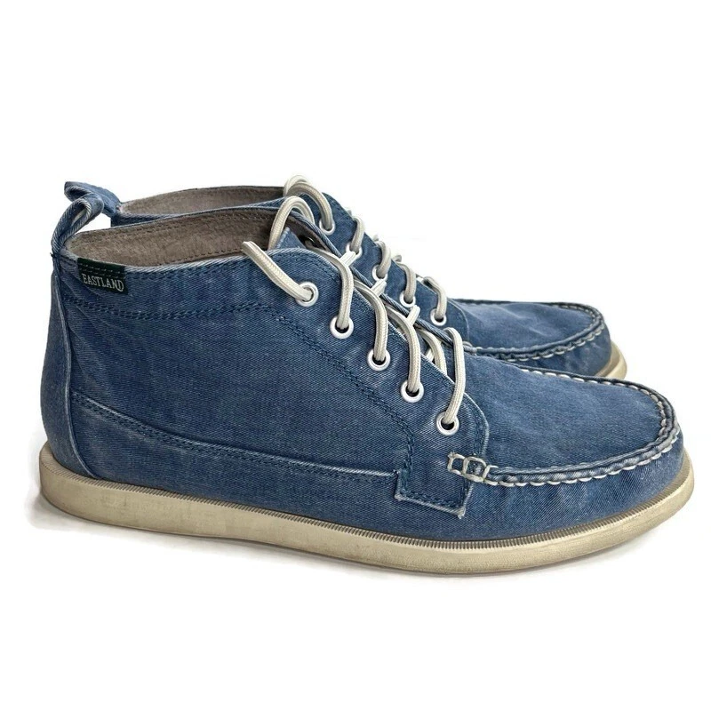 Eastland Men's 9.5 Seneca Canvas Camp Moc Toe Chukka Boot Coastal Preppy Classic