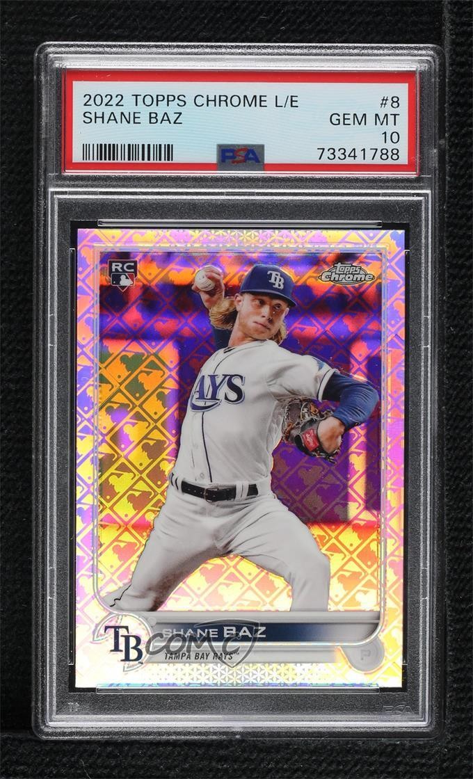 2022 Topps Chrome Logofractor Edition Shane Baz #8 PSA 10 GEM MT Rookie RC 1g54