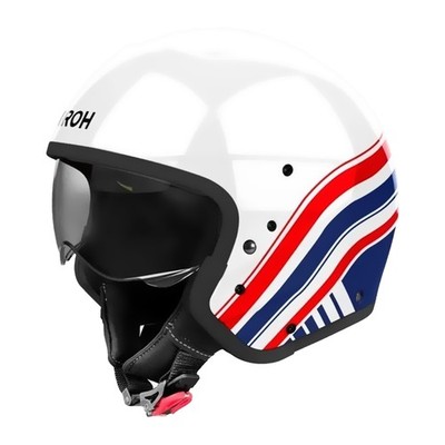 Helm Jet AIROH Helmet J110 Chin Guard Eon Gloss Helm 2 IN 1 Eon Poliert