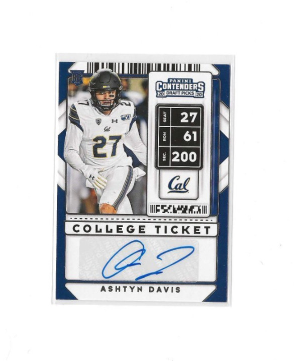 2020 Panini Contenders Draft Picks - College Ticket Autographs Ashtyn Davis #218