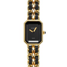 CHANEL Premiere L H0001 Black Case Size 26×20mm Ladies Used Watch #24343