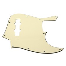 3Ply PVC 4 Strings Jazz Bass Pickguard 10 Hole J Bazz Scratch Plate Cream