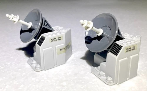 G.I. Joe 1985 USS U.S.S. Flagg Set of 2 Missile Control Bases, Radars, Antennas