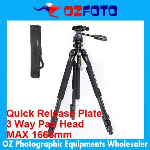 PRO WEIFENG WF-6663A 6663A FT-6663A camera Tripod + 3-way head + bag Tripods NEW