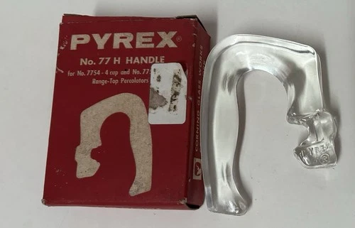 Vintage Pyrex 77-H Glass Percolator Coffee Pot Replacement Handle-NOS